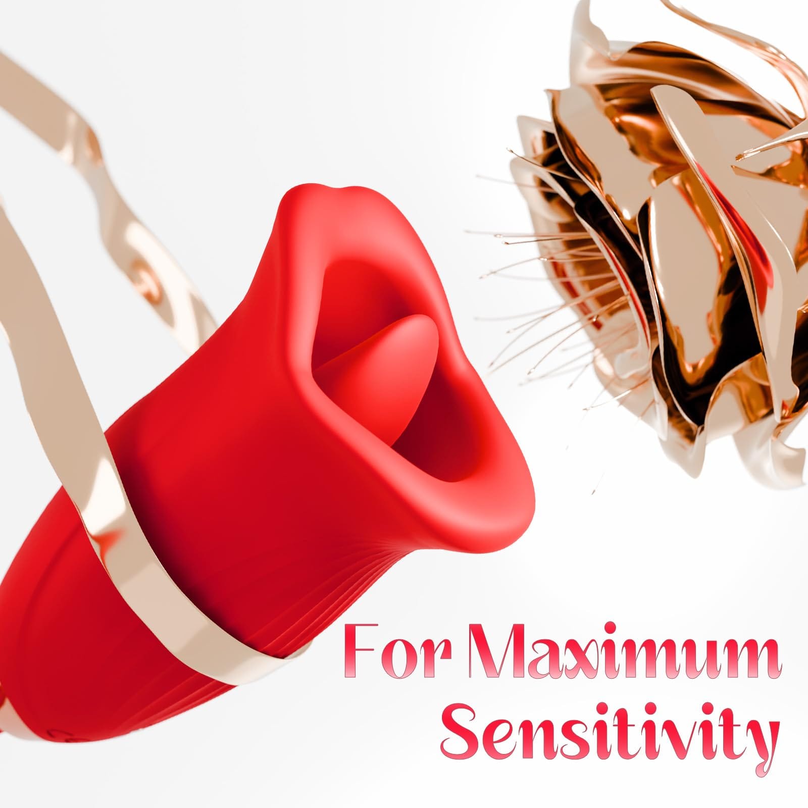 Aroselove - Rose Muncher Lip Tongue Suction Vibrator With Patting Dildo Vibrator - Aroselove