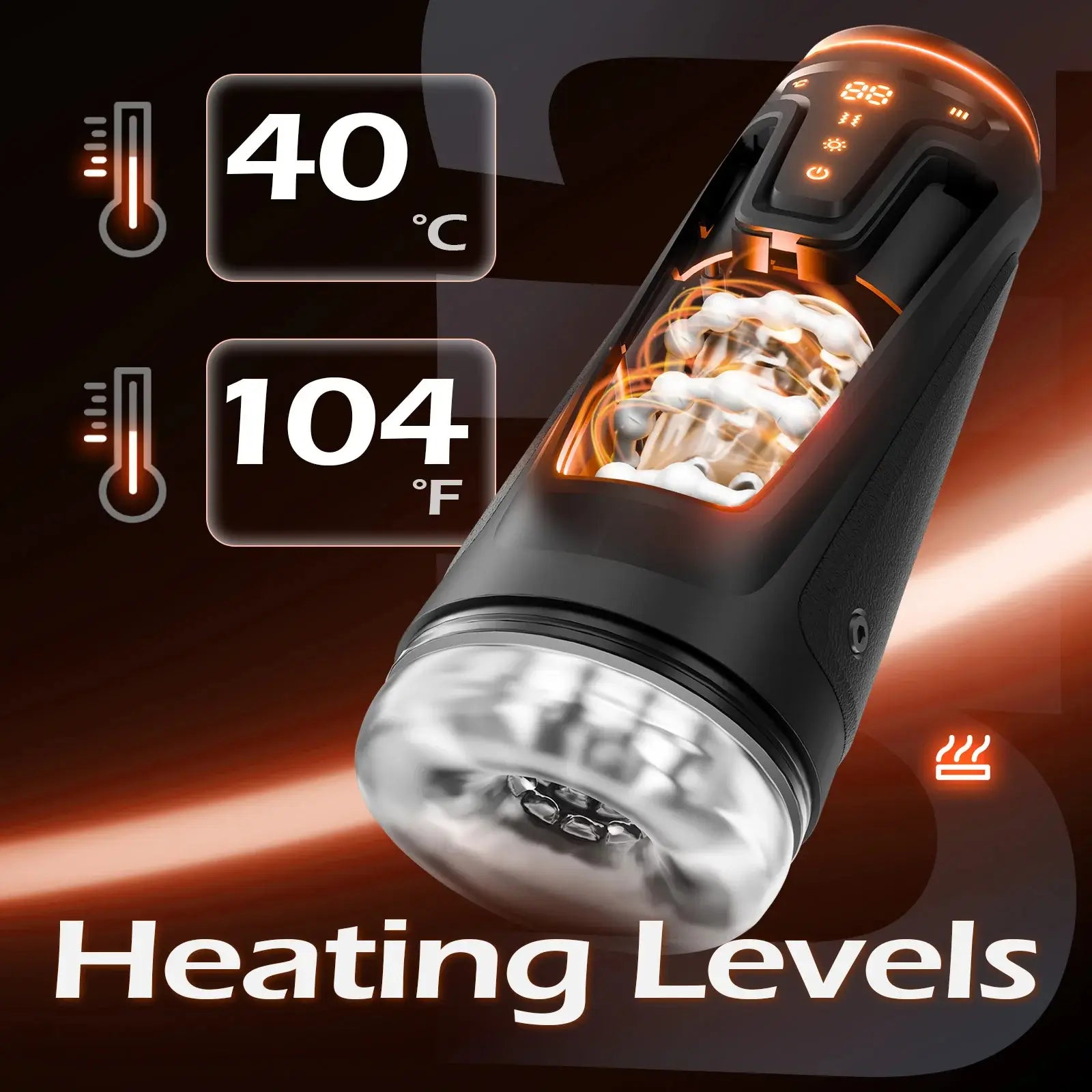 Victor – 9 Vibrating, 8 Thrusting Modes & 2 Heating Levels Male Masturbator