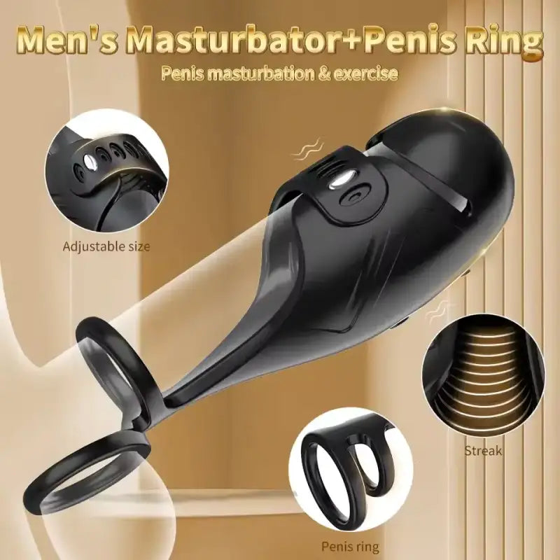 Wild Mustang Triple Motor 7 Vibrating Penis Vibrators For Intense Glans Stimulation