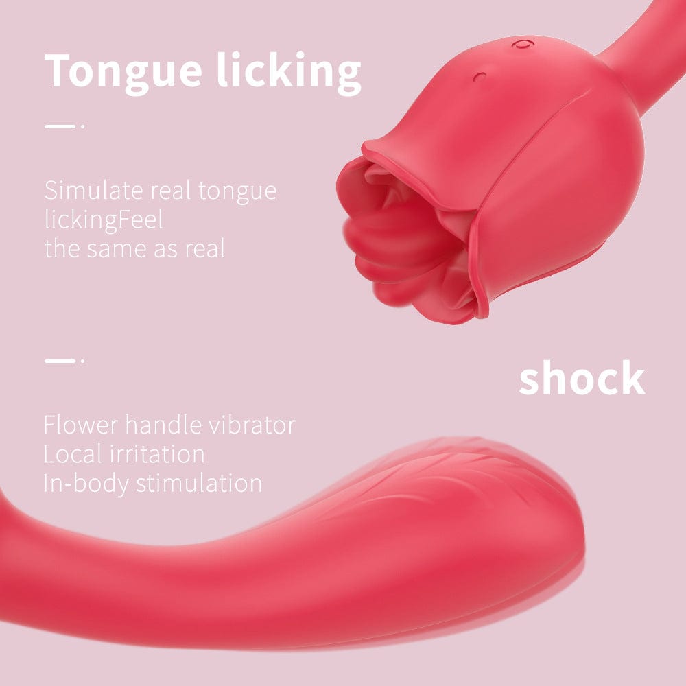 Aroselove - Rose Vibrator With Handle - Aroselove