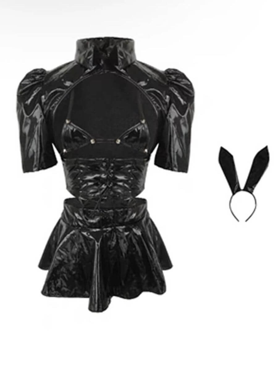 AROSELOVE Cyber Bunny Lingerie Set - Sexy Costume for Cosplay