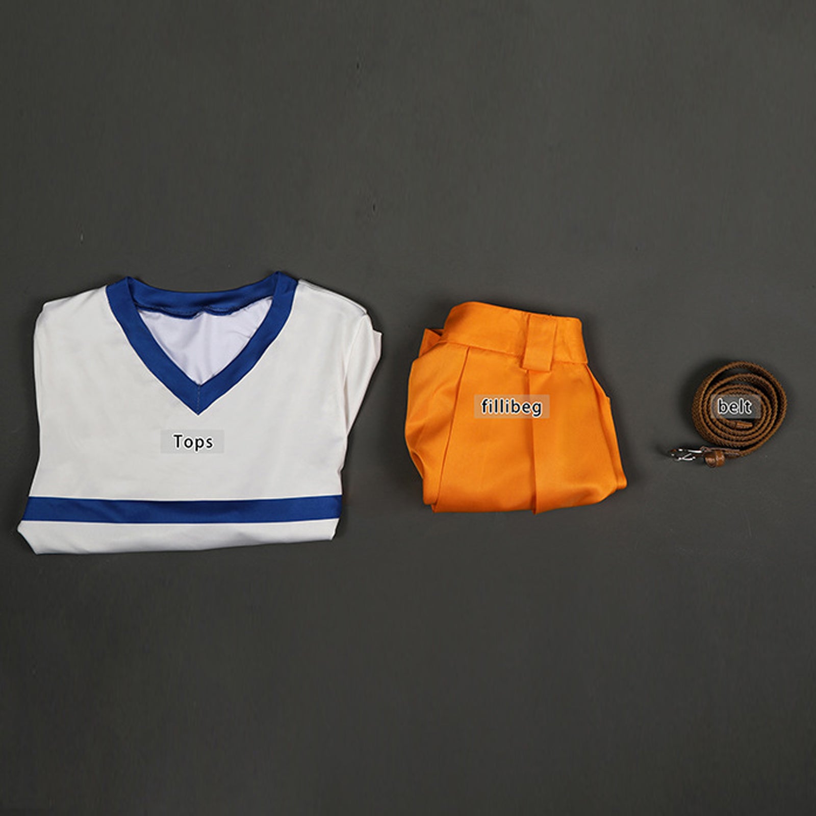 Japenese Anime Striped T-Shirt and Skirt