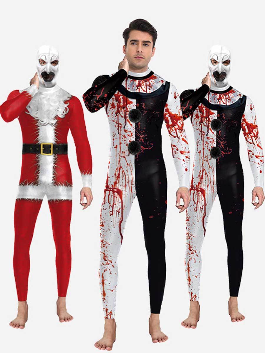 Scary Clown and Santa Claus Jumpsuit