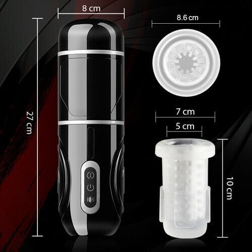 Aroselove - PowerKing Ultra-Technical Hands-free 7 Telescopic Rotation Modes Male Masturbator Cup - Aroselove