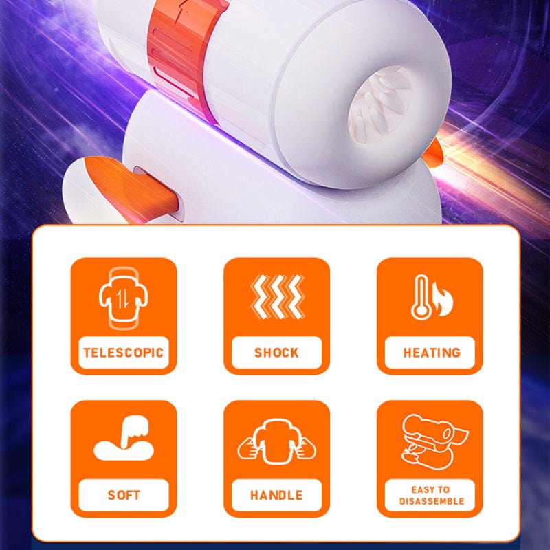Aroselove - USB Type-C Rechargeable Male Masturbator with Heating Function and 7-Frequency Telescopic Movements - Aroselove