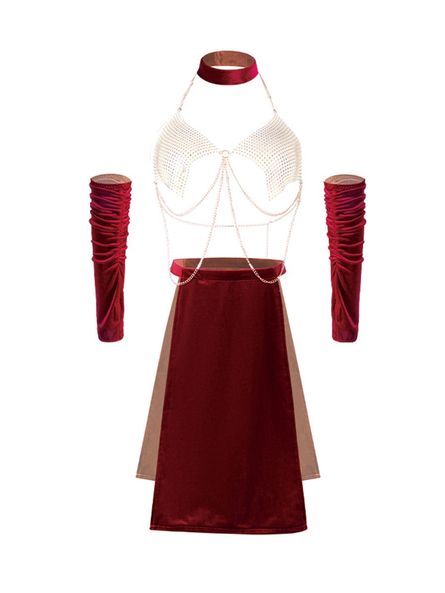 Vintage Gold Chain Cosplay Lingerie