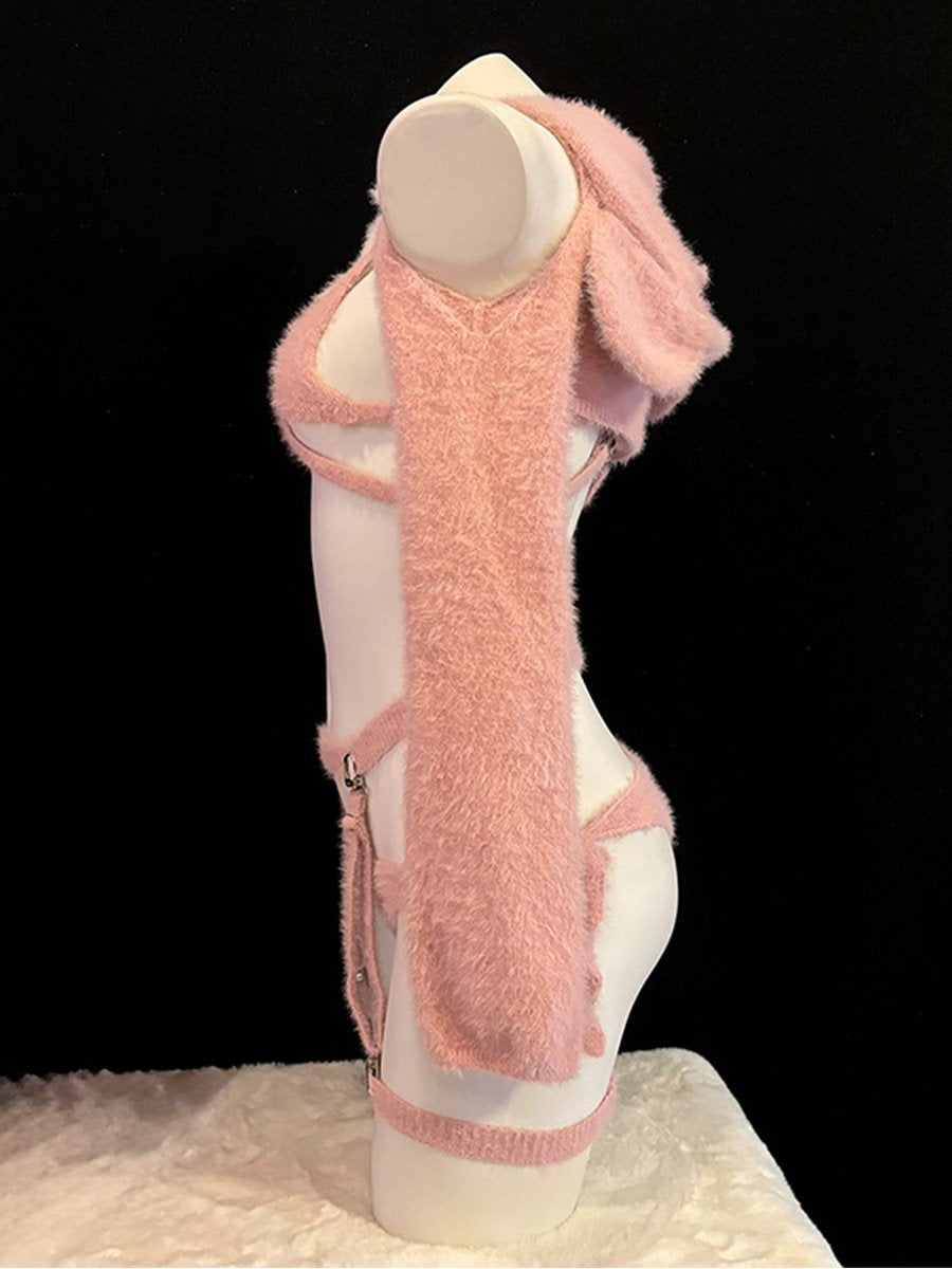 Plush Pink Teddy Bear Outfit