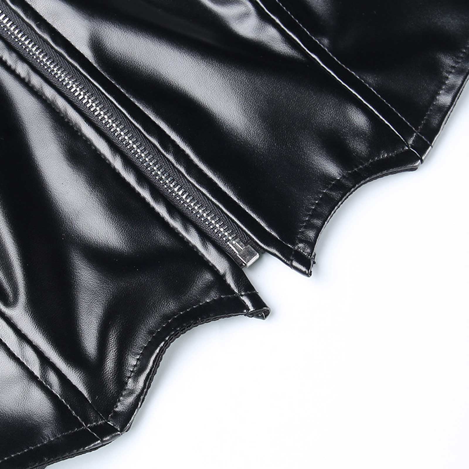 Gothic Zipper Up Halter Top