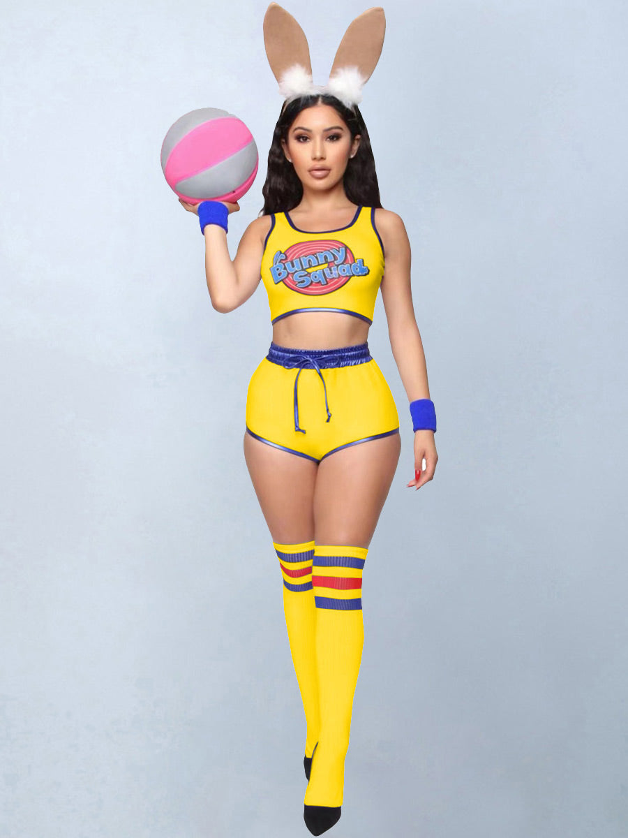 AROSELOVE Bunny Girl Cheerleader Costume - Adorable & Playful Sports Set