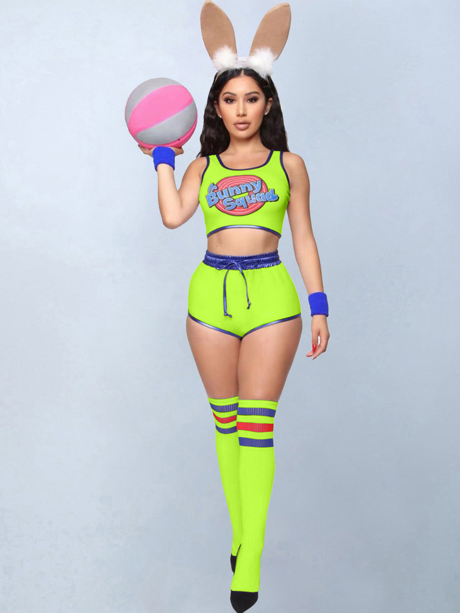 AROSELOVE Bunny Girl Cheerleader Costume - Adorable & Playful Sports Set