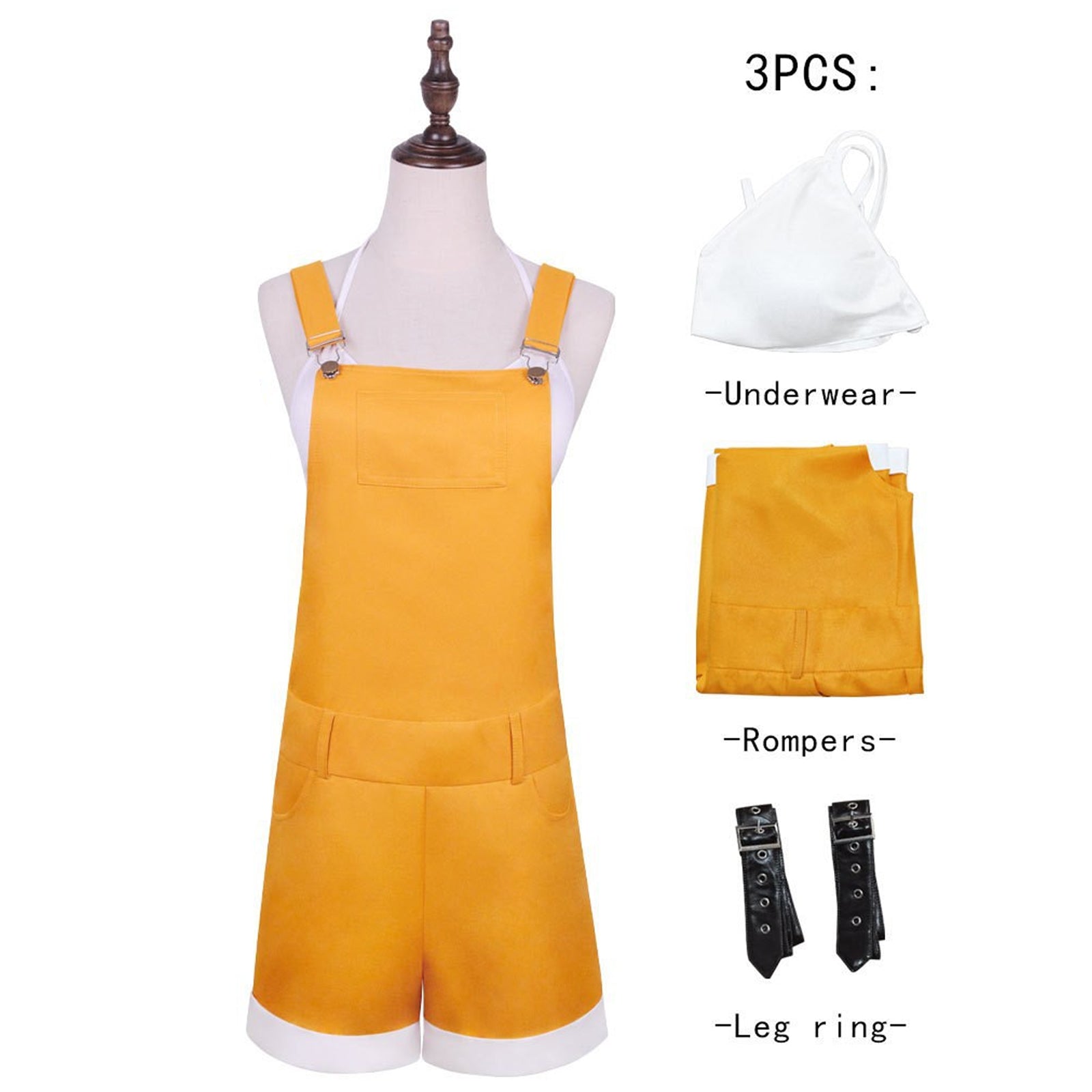 Anime Yellow Short Jumpsuit