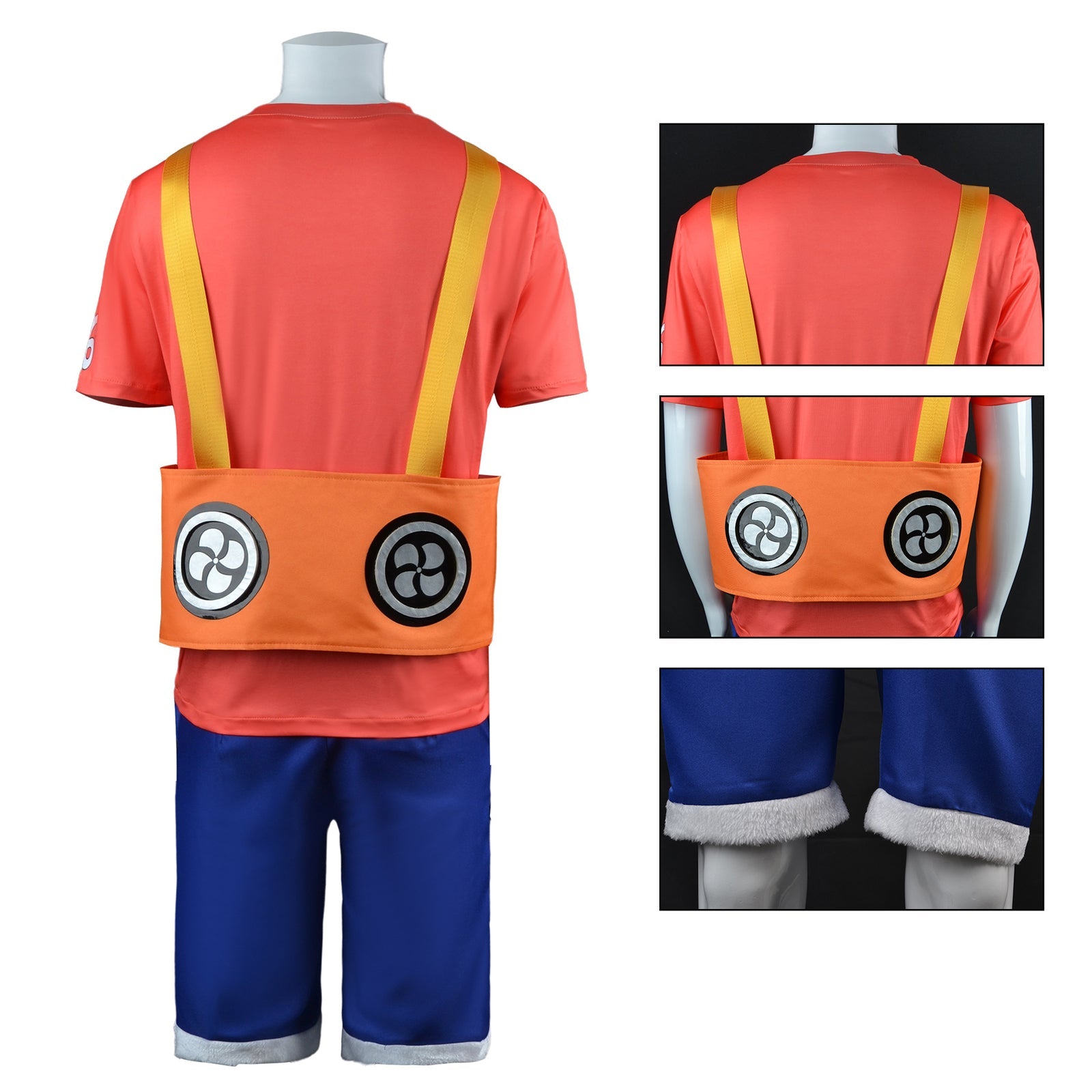 Straw Hat Pirates Cosplay Outfits Japanese Anime Full Set Costumes for Men