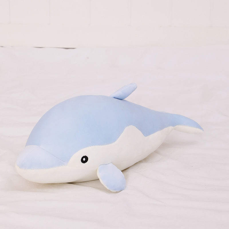 Infinity Pillow Dolphin Stuffed Animal Plush Toys, Cute Dolphin Plush Hugging Pillow Giant Dolphin Plushies Dolls Sleeping Cushion for Children Girls