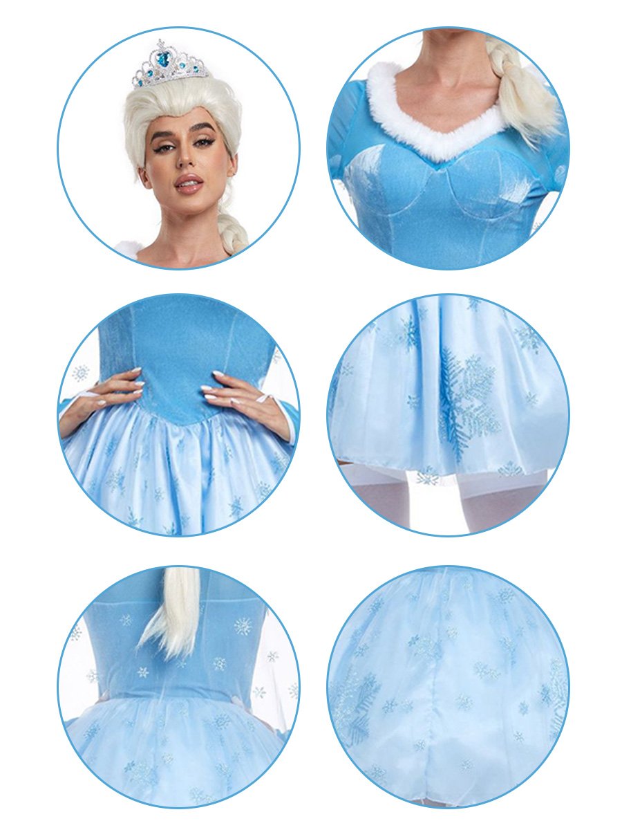 Velvet Princess Ice Blue Dress