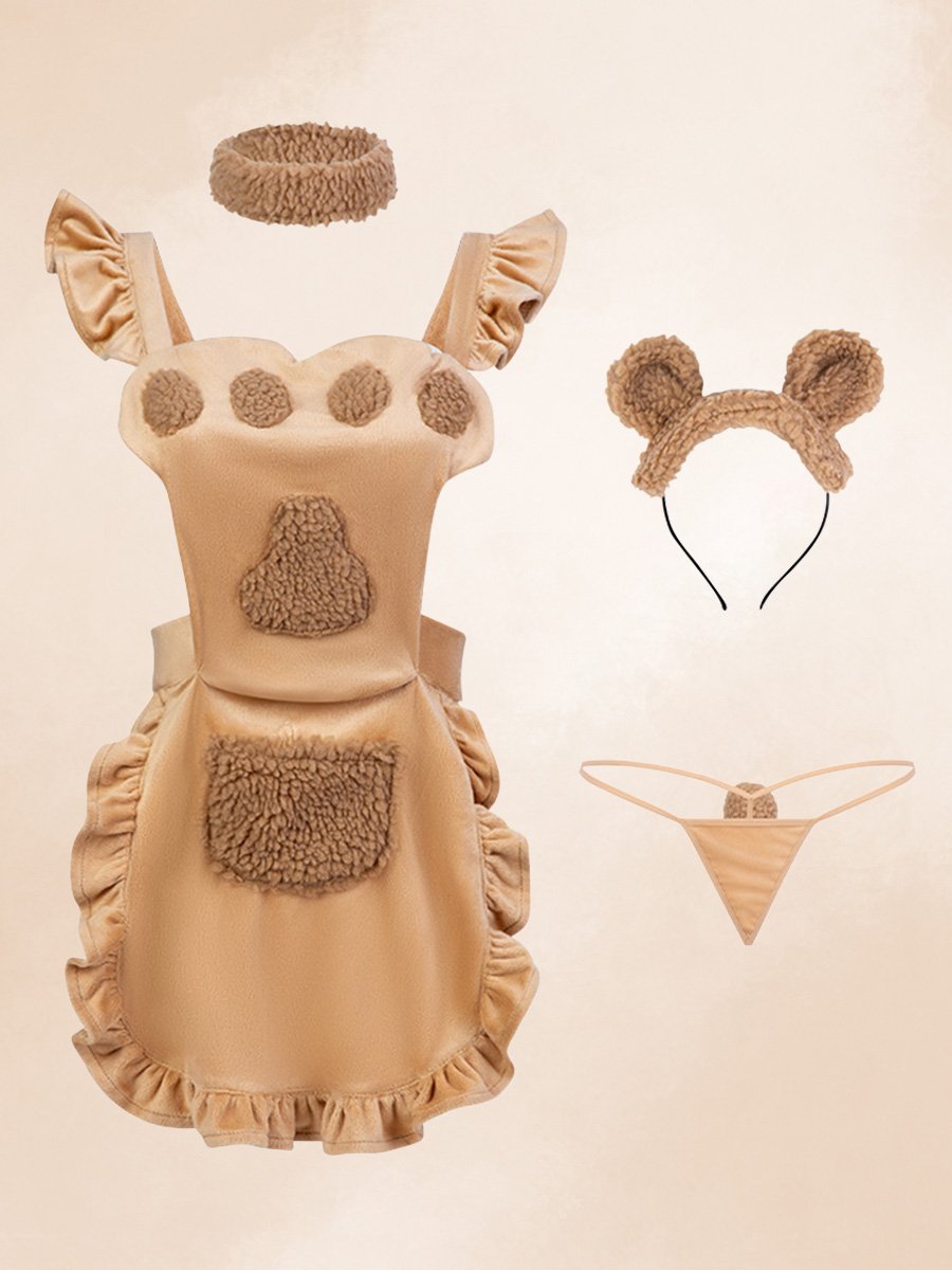 Furry Teddy Bear Maid Dress