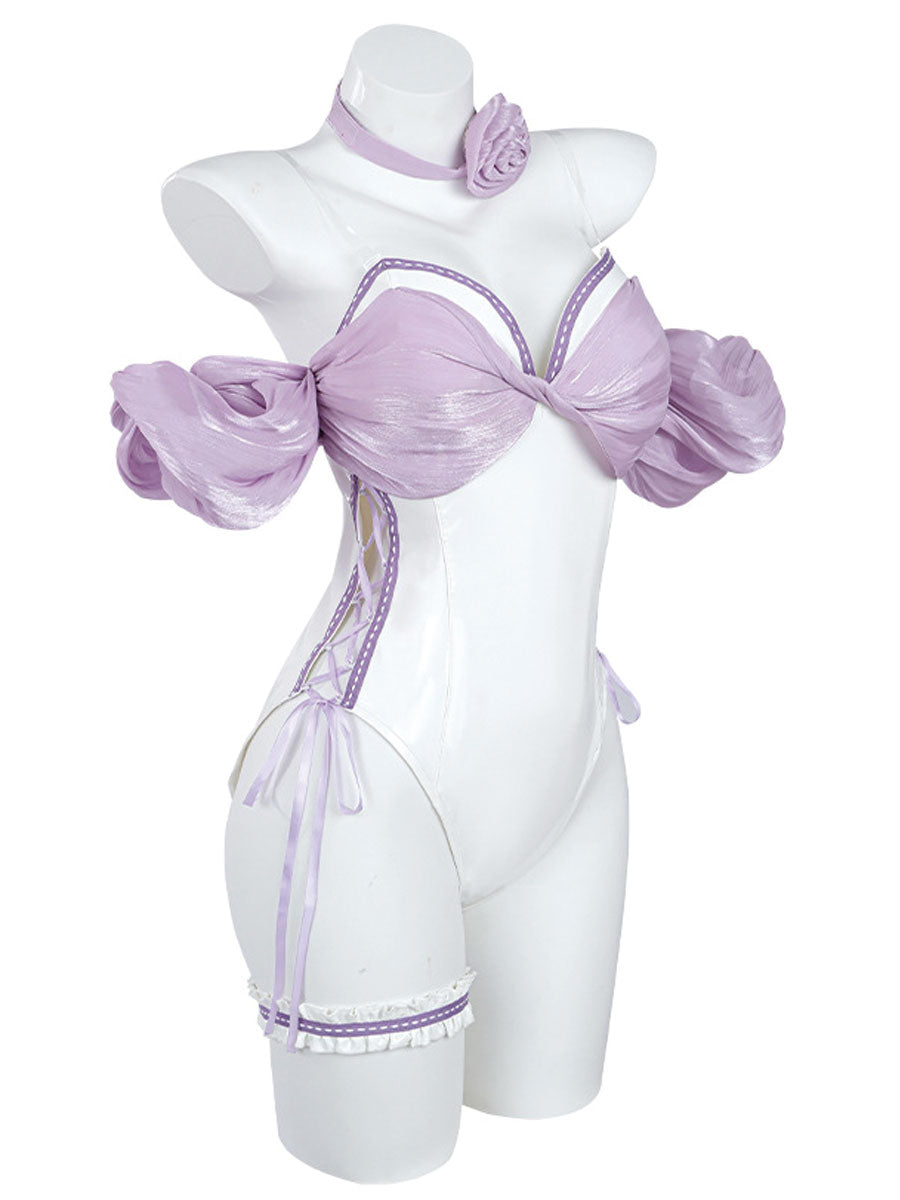 Leather Cat Snap Crotch Bodysuit