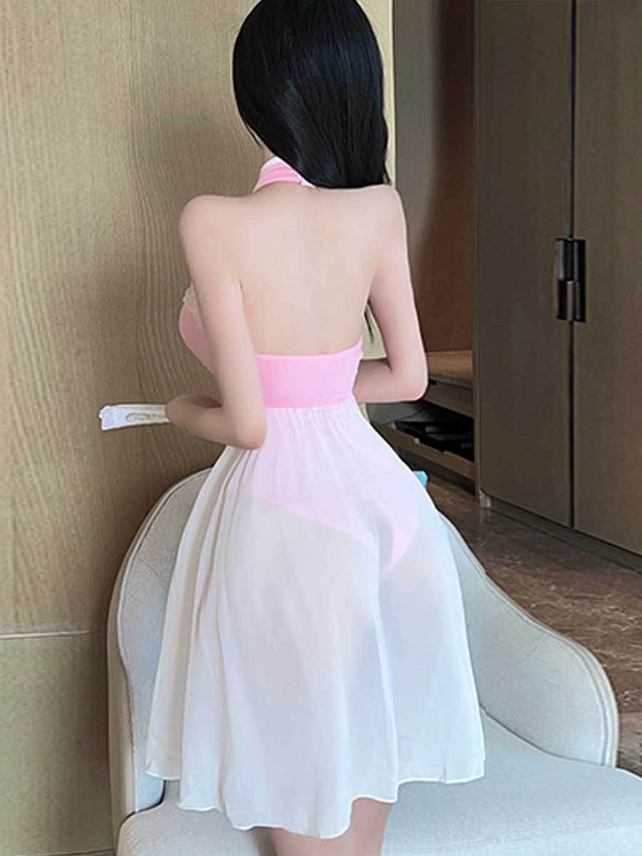 Chinese Style Crotchless Bodysuit