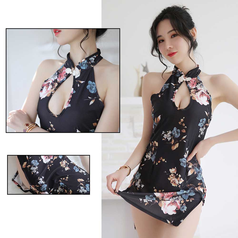 Sexy Cheongsam Traditional Qipao Babydoll Cosplay Lingerie Costume
