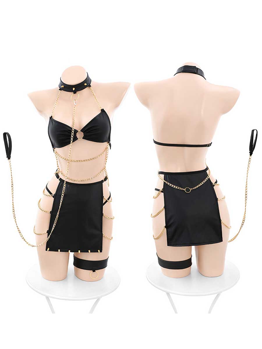 Wet Look Devil Cosplay Lingerie