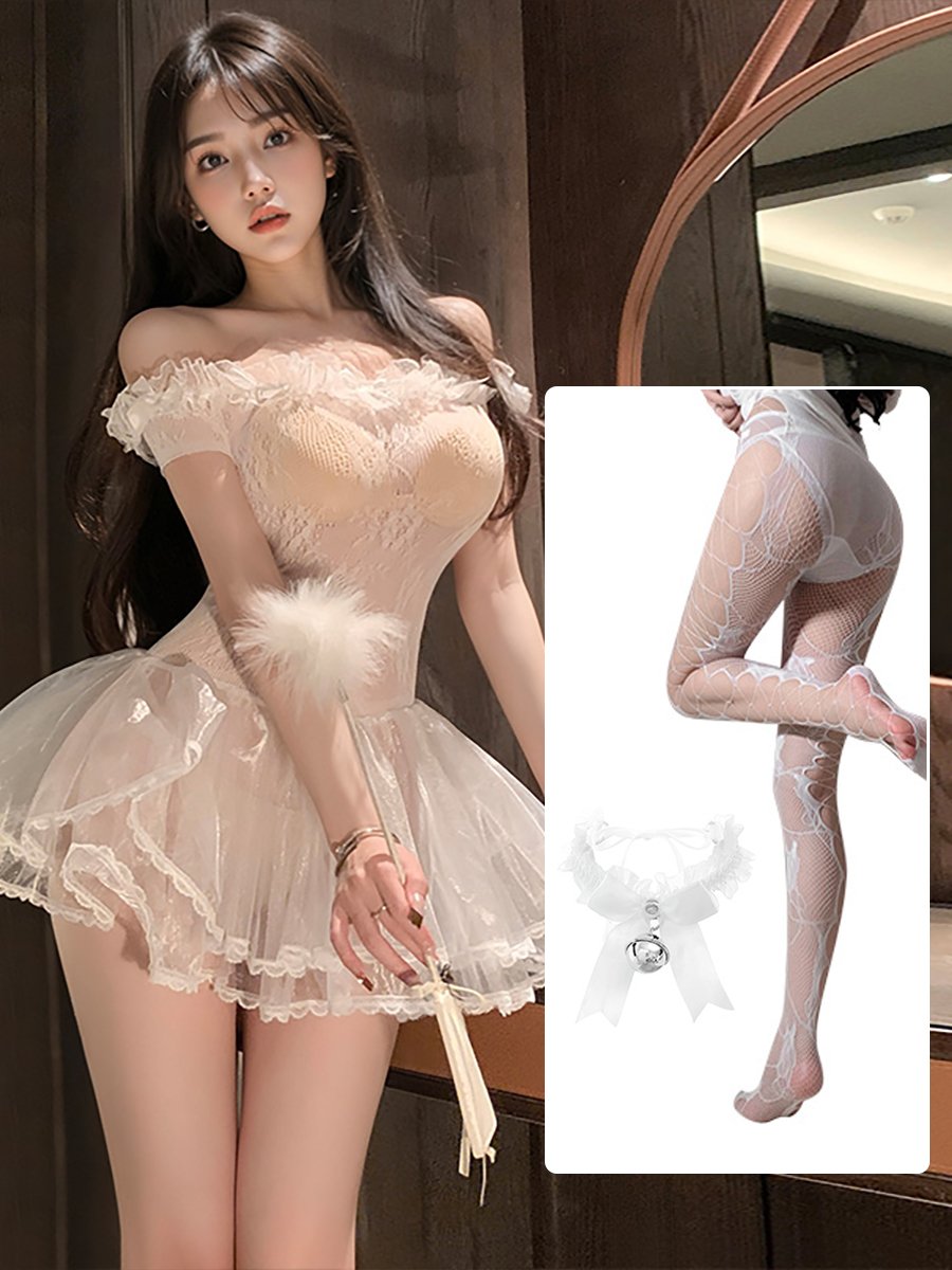 Off Shoulder Tulle Lingerie Dress