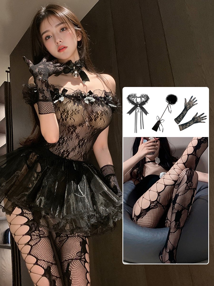 Off Shoulder Tulle Lingerie Dress