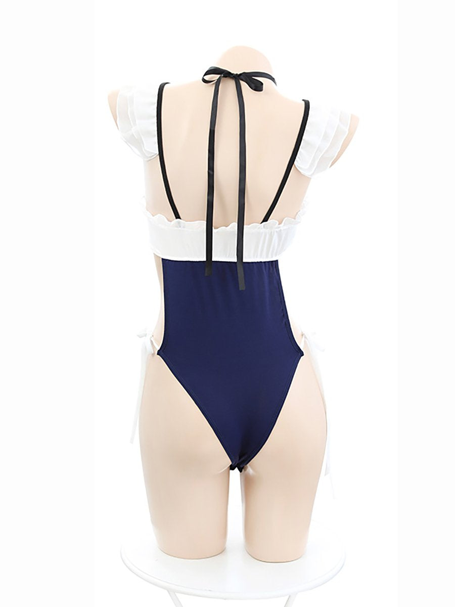 Criss Cross Crotchless Teddy Lingerie
