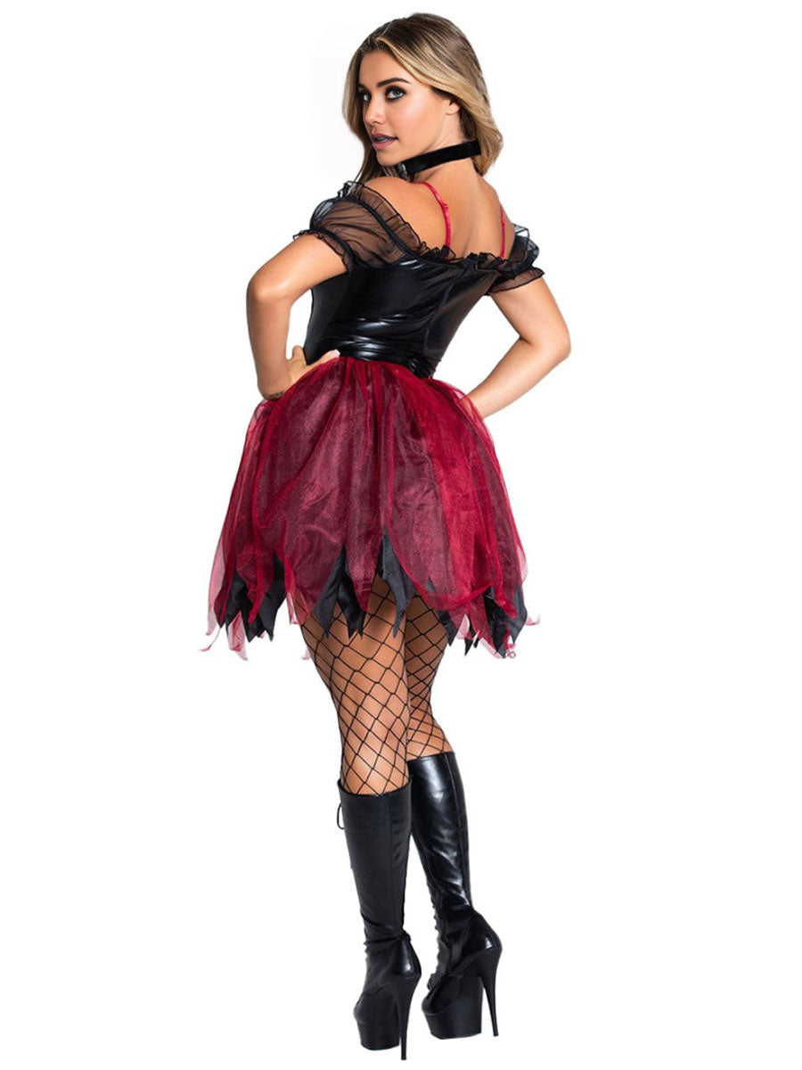 Dark Red Vampire Cosplay Outfit