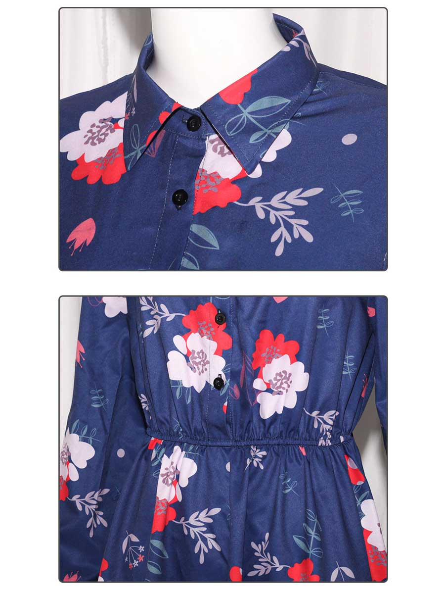 Floral Print Fancy Dress Outfit