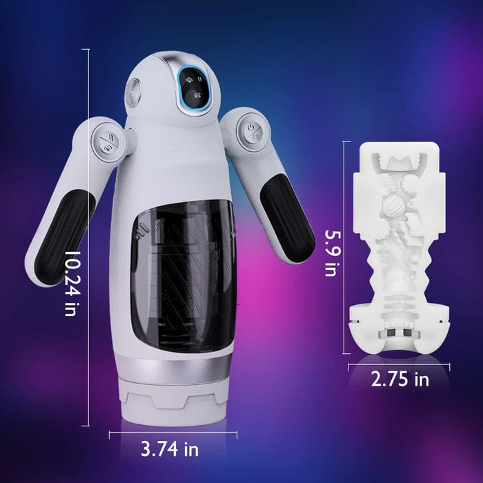 Bella Bot Robot Telescopic Vibrating Male Penis Stroker - Aroselove