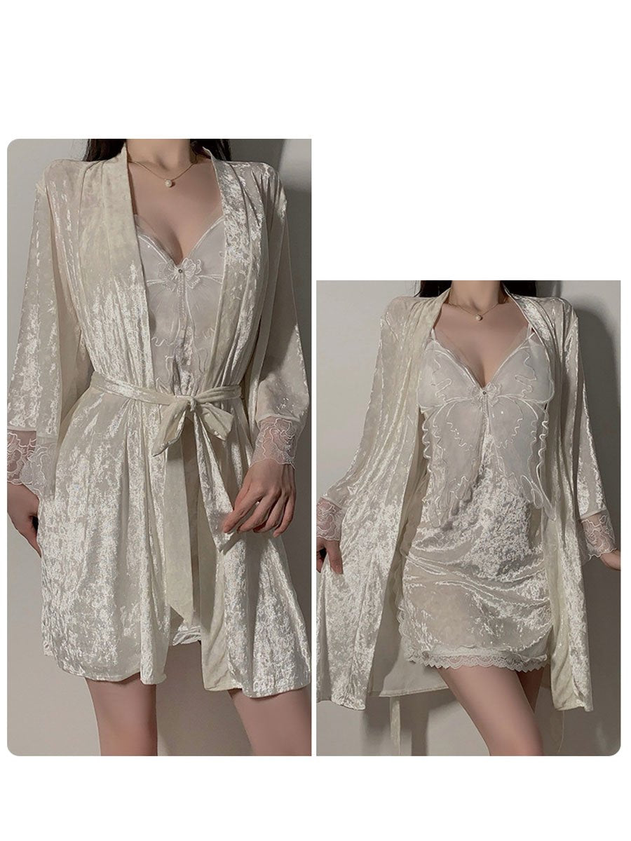 Velvet Butterfly Loungewear Set