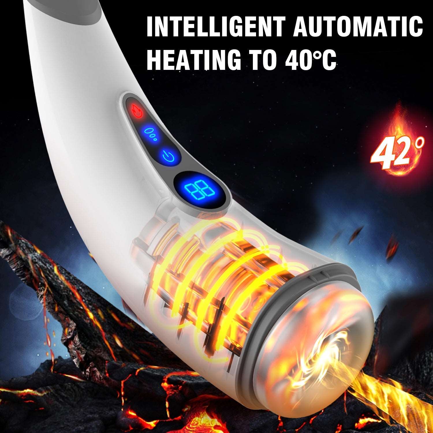 Aroselove - 007 PRO 9-Frequency Suction 9-Frequency Vibration Heating and Sound-Enabled Male Masturbator - Aroselove
