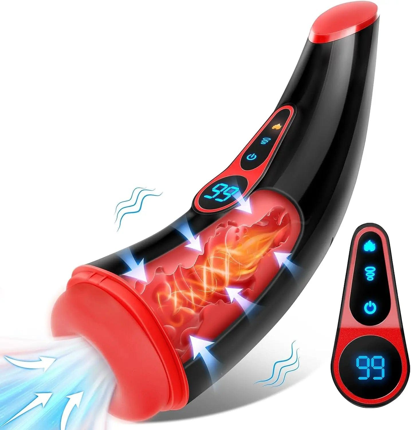 Aroselove - 9 Sucking 9 Vibrating Male Masturbator Heating Vagina Masturbation Blowjob - Aroselove