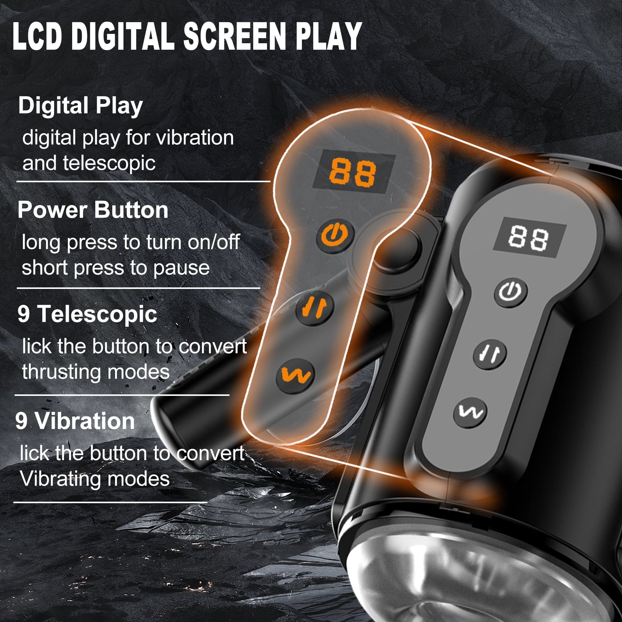 Aroselove - Automatic Male Masturbator for Man: Game Cup Pulse - Telescopic Vibration - Aroselove