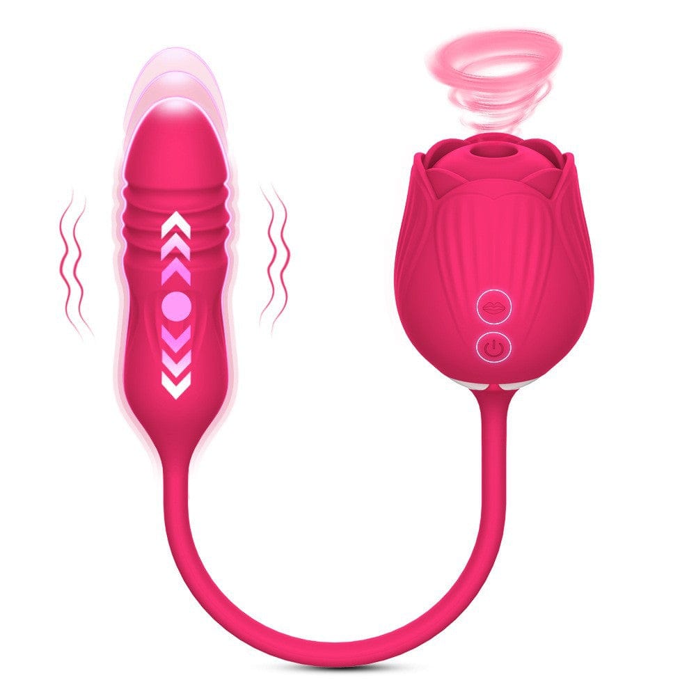 Aroselove - Rose Toy Vibrator Female Telescopic Egg Jumping Tongue Licker Sex Toys - Aroselove