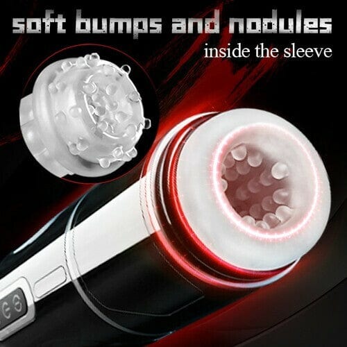 Aroselove  - PowerKing Ultra-Technical Hands-free 7 Telescopic Rotation Modes Male Masturbator Cup - Aroselove