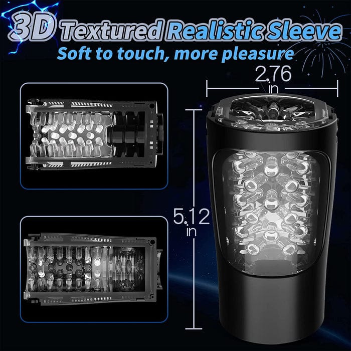 Aroselove - Strong stimulation Innovative Motors Telescoping LCD Display Masturbator - Aroselove
