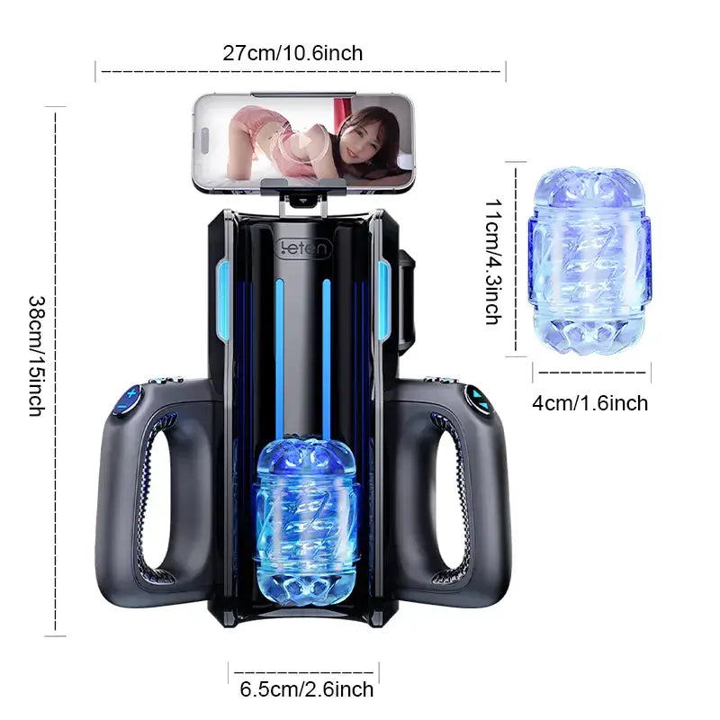 10 Thrusting High-speed Motor Masturbator Cup with Phone Holder
