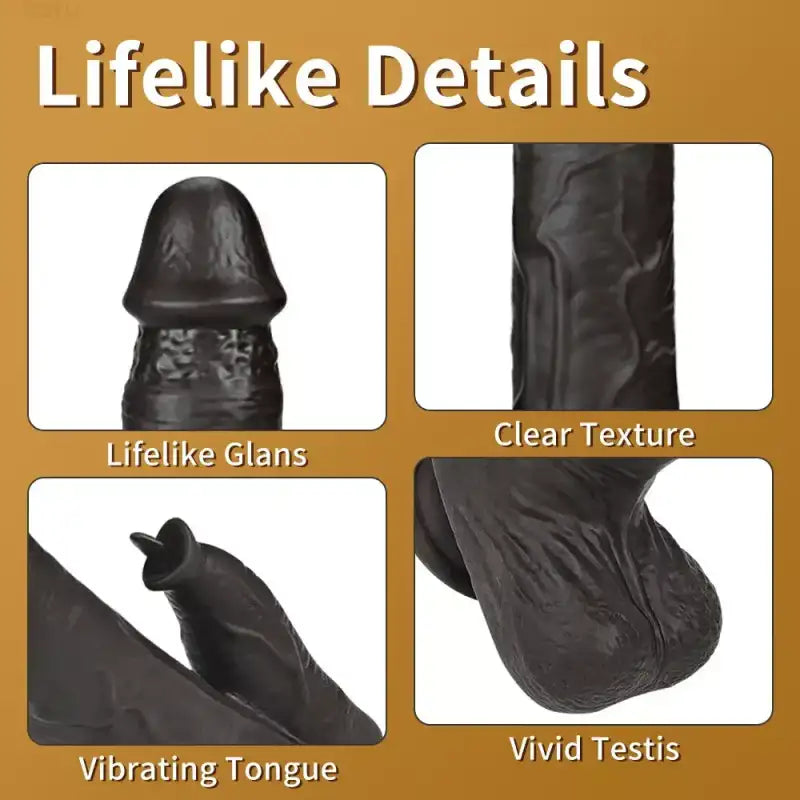 【1:1 Lifelike Upgraded Licking Dildo】Swing Thrusting Vibrator with Heating Modes Adult Toys