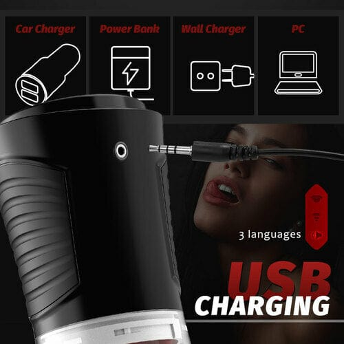 Aroselove - 4 Sucking Modes Penis Cup 7 Tongue Licking Male Masturbator Cup - Aroselove