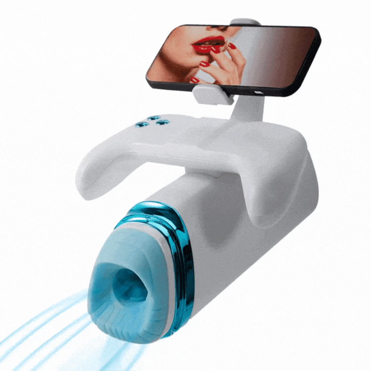 Aroselove - Game Cup Pro Heating Thrusting Vibrating Penis Stroker With Handles And Phone Holder - Aroselove