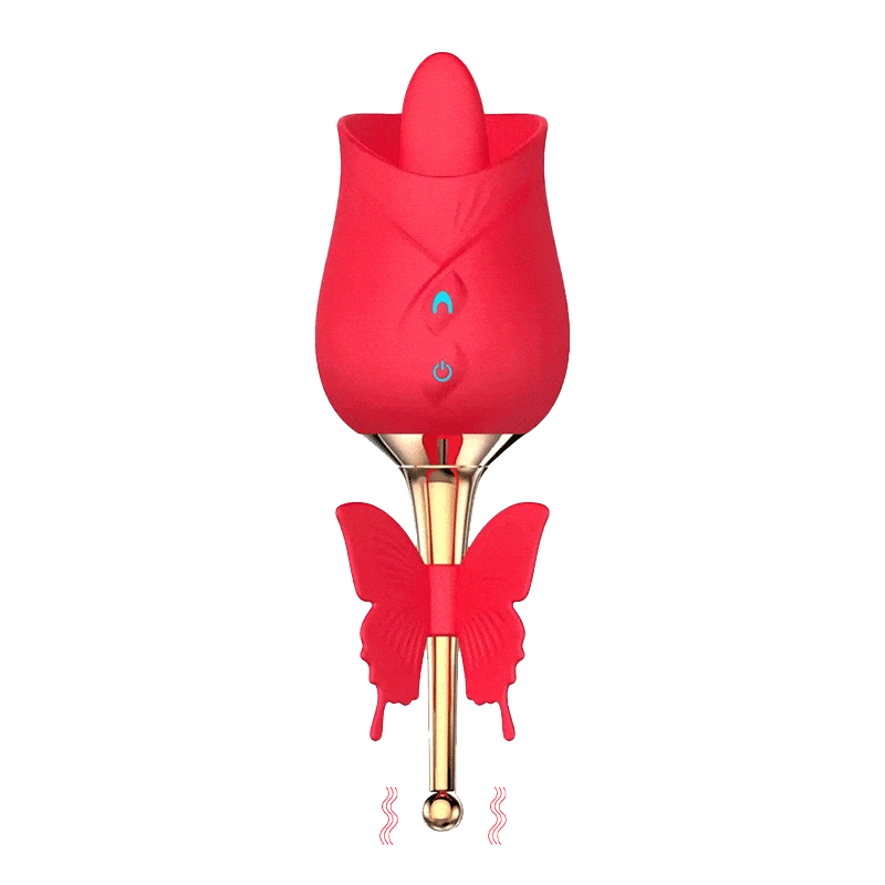Aroselove - 10-Frequency Vibration Tongue Licking Rose Vibrator - Aroselove