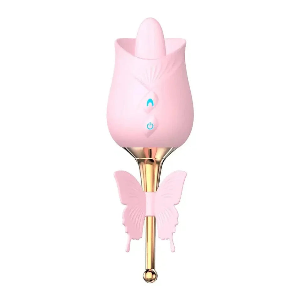 Aroselove - 10-Frequency Vibration Tongue Licking Rose Vibrator - Aroselove