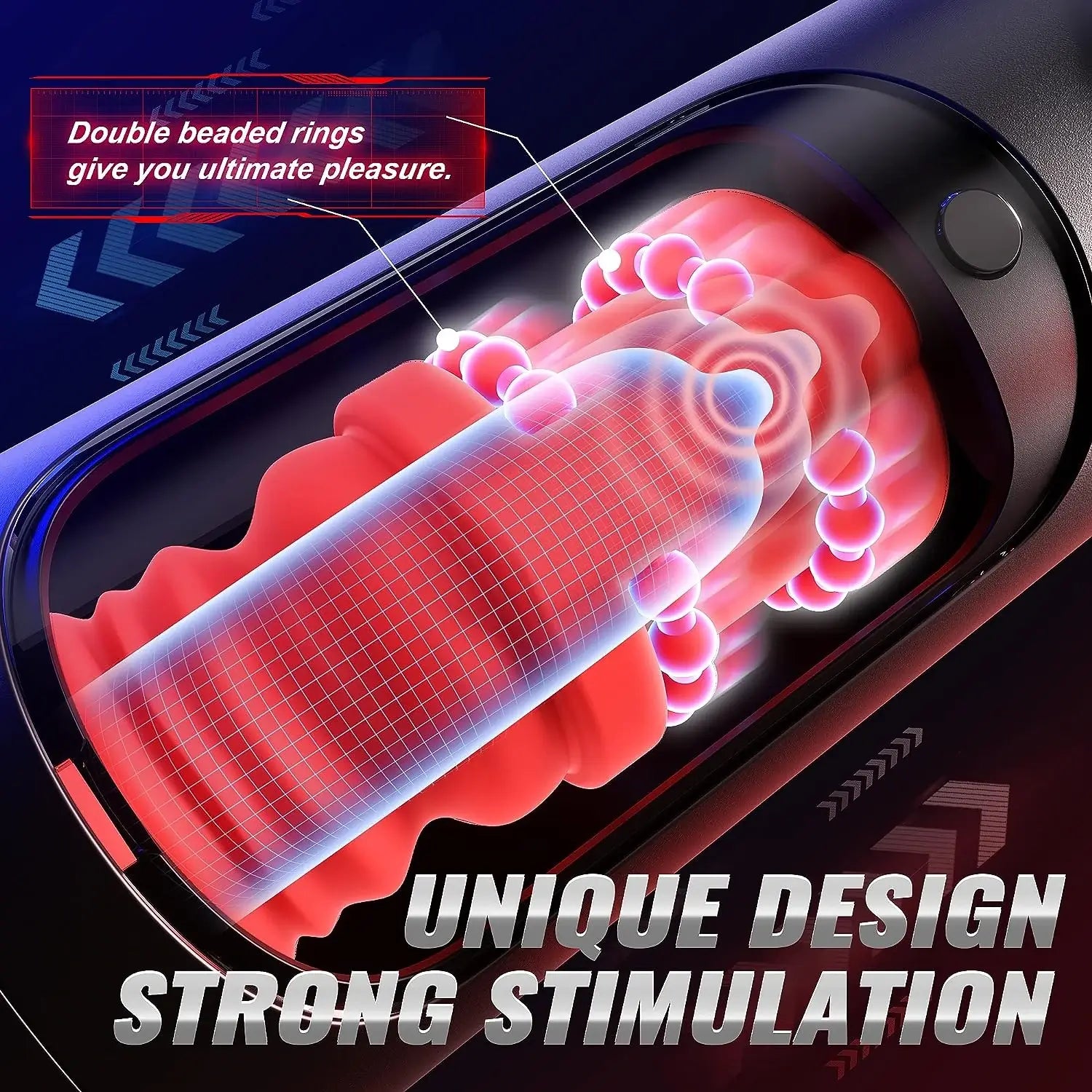 2023 New 8 Vibrating and Thrusting Modes Male Masturbators with LCD Display