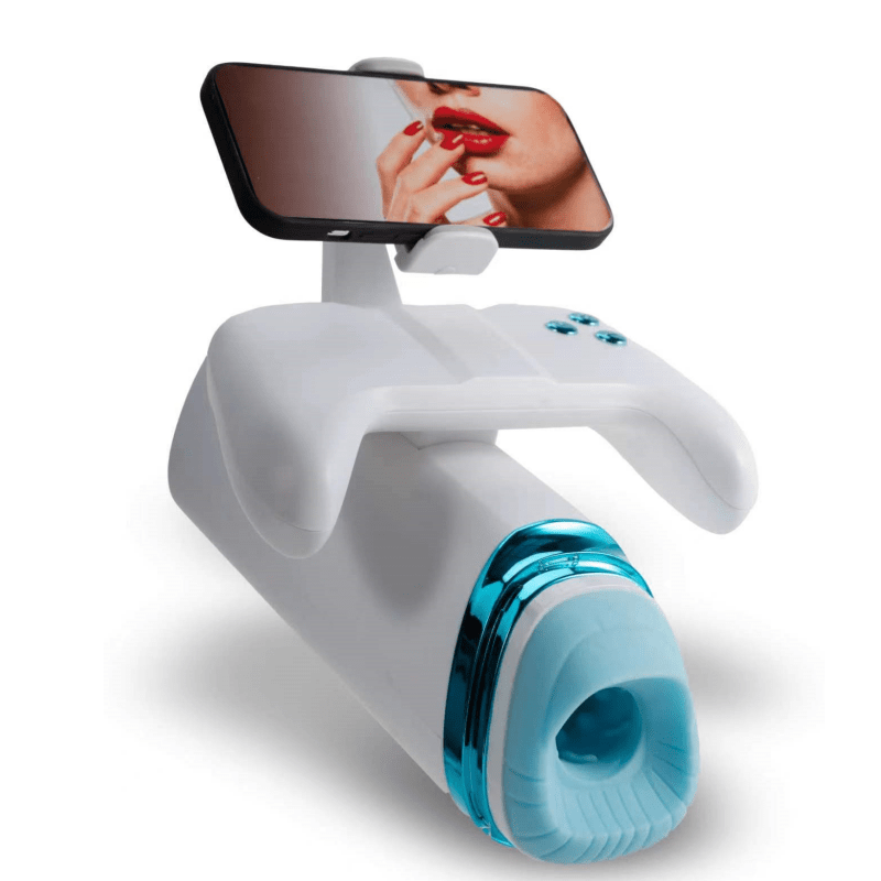 Aroselove - Game Cup Pro Heating Thrusting Vibrating Penis Stroker With Handles And Phone Holder - Aroselove