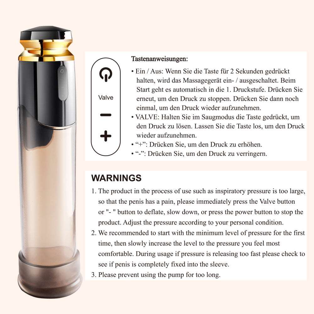 Aroselove - Electric Penis Enlargement Male Masturbation Cup Water Bath Air Vacuum Pump - Aroselove