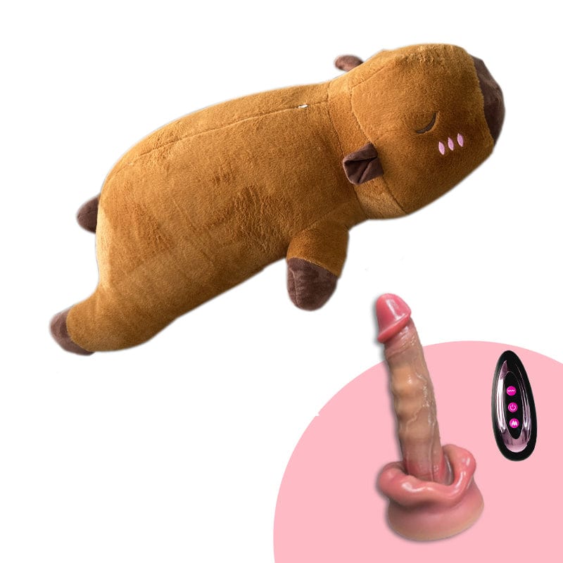 Plush Dildo Machine Thrusting Licking Dildo Machine Sex Toy With Remote Control