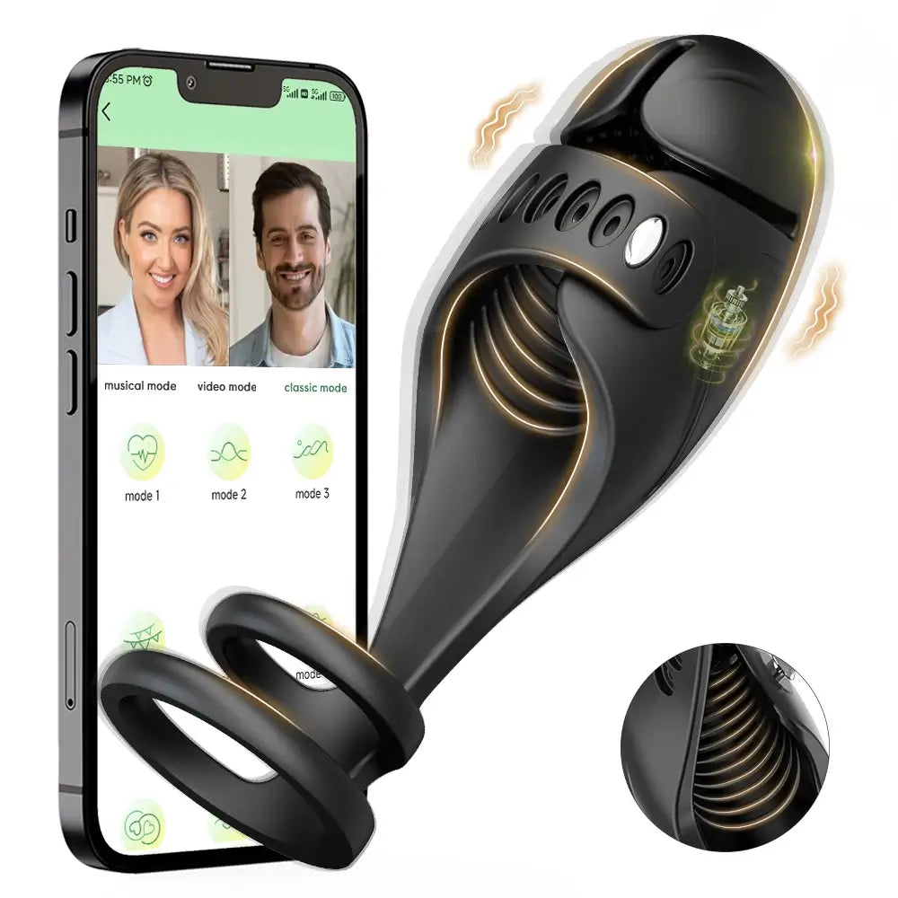 3-in-1 Glans Trainer Masturbation Cup with Penis Ring