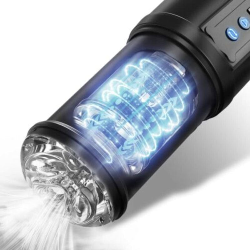 Aroselove - Black Panda Adams 5 Sucking 5 Telescoping 10 Vibrating Oral Sex Masturbation Cup - Aroselove