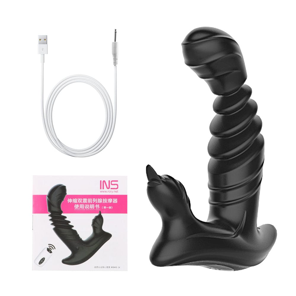 Aroselove - Telescopic Prostate Massager For Men And Women Double Shock Masturbation G-spot Vestibule Anal Plug Sex Toy Wholesale - Aroselove