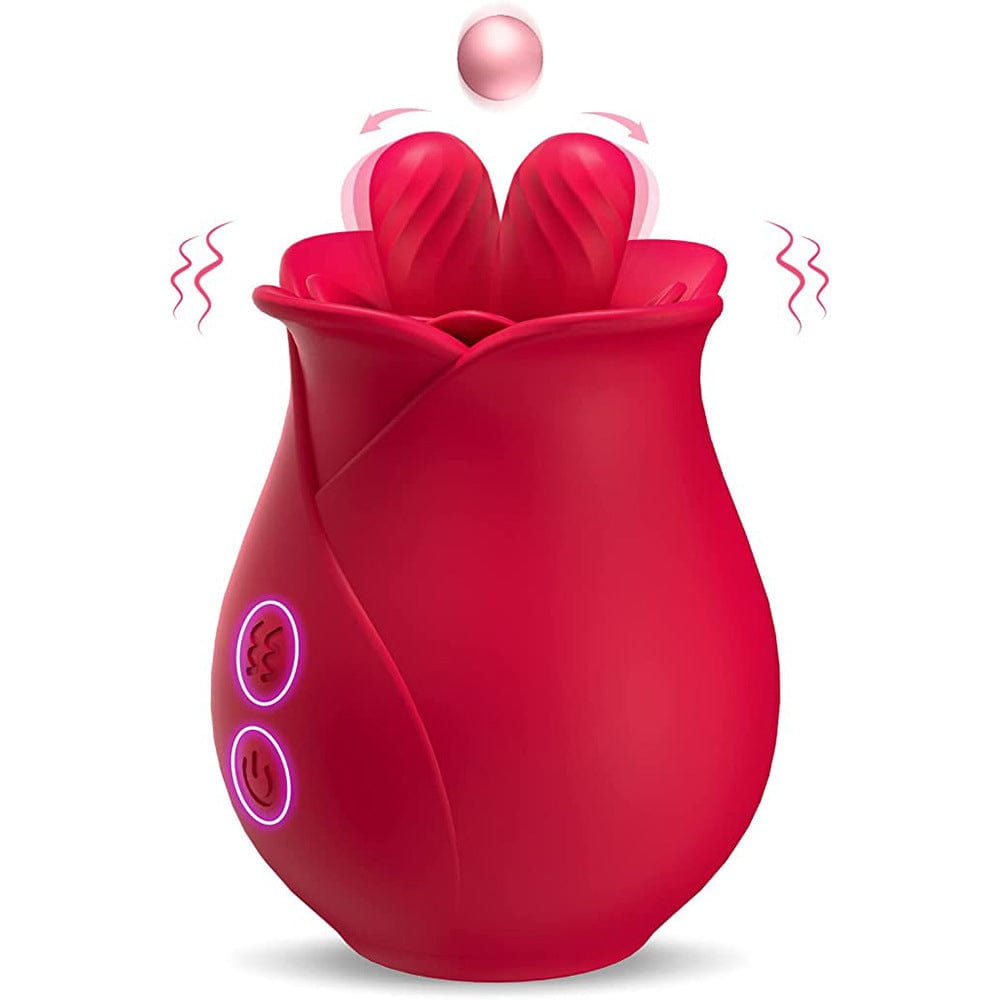 Aroselove - Rose Romeo - Double Tongue Lick Shaker clitoral nipple orgasmic sex toy - Aroselove